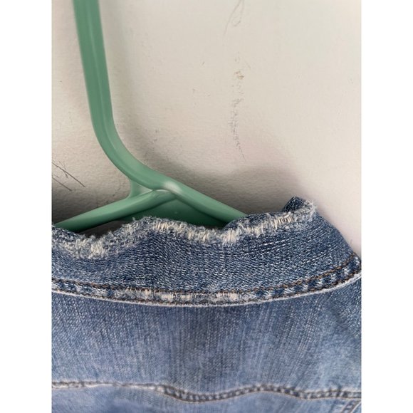 Hollister Jean Jacket Distressed Destroyed Women Size L - Picture 6 of 9